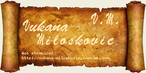 Vukana Milošković vizit kartica